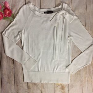 WHBM Bow White Sweater size Small
